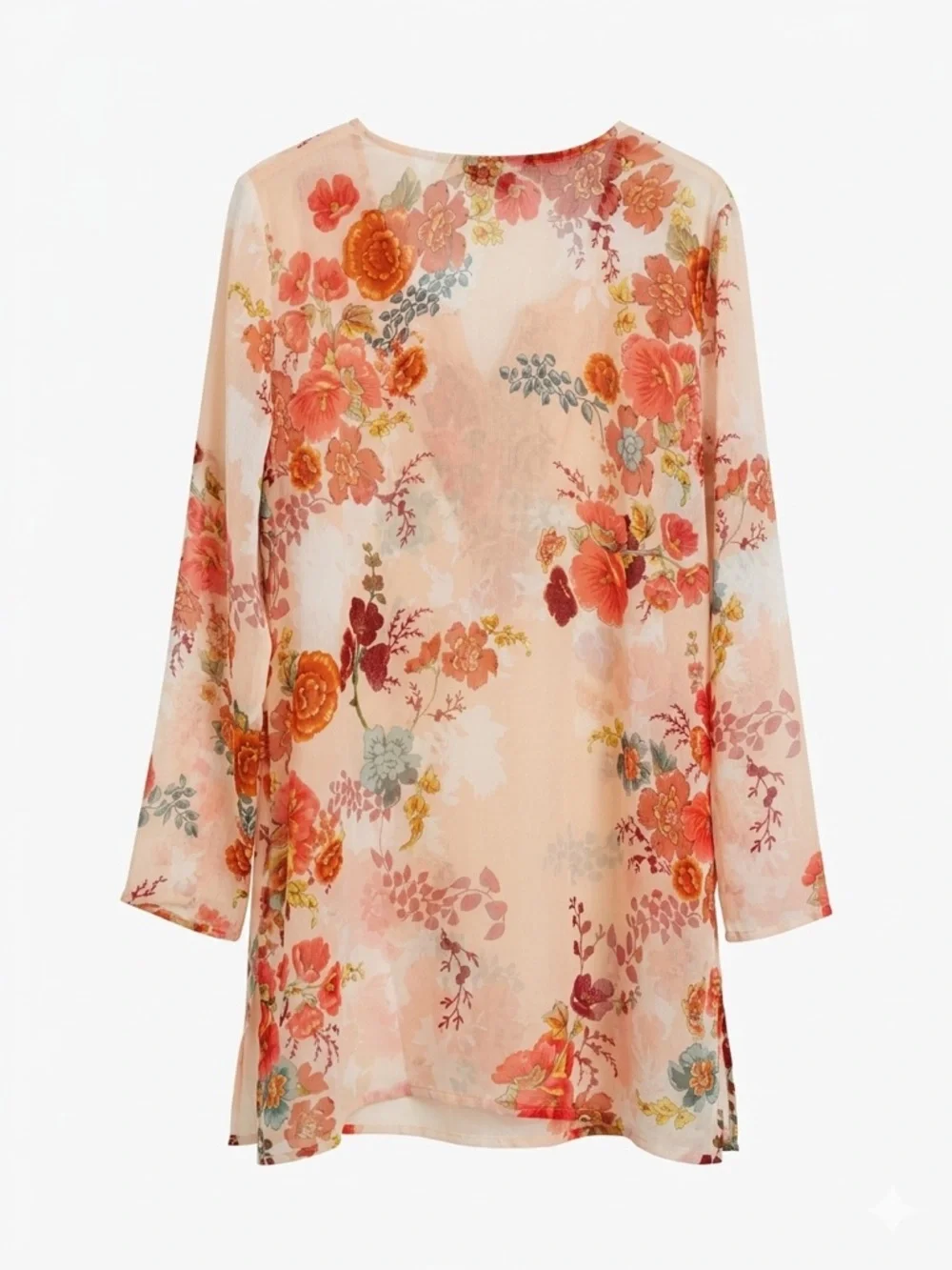 Chaudry KC Hand-Beaded Floral Tunic Size XL NWT - Picture 5 of 8